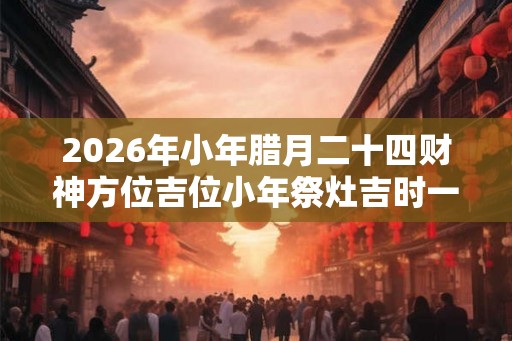 2026年小年腊月二十四财神方位吉位小年祭灶吉时一览! 2026年小年腊月二十四财神方位吉位小年祭灶吉时一览!