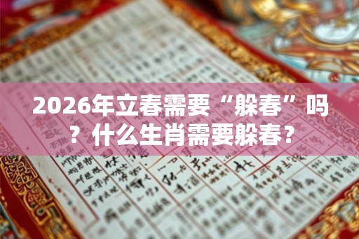 2026年立春需要“躲春”吗?什么生肖需要躲春? 2026年立春需要“躲春”吗?什么生肖需要躲春?