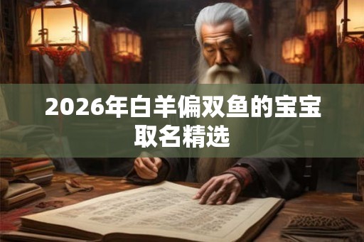 2026年白羊偏双鱼的宝宝取名精选