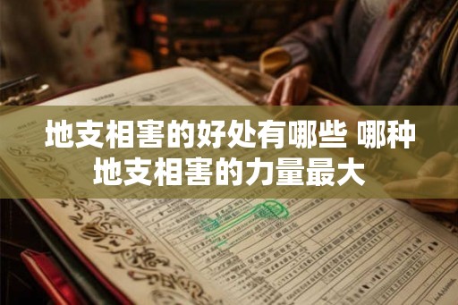 地支相害的好处有哪些 哪种地支相害的力量最大