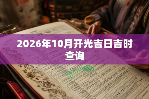 2026年10月开光吉日吉时查询