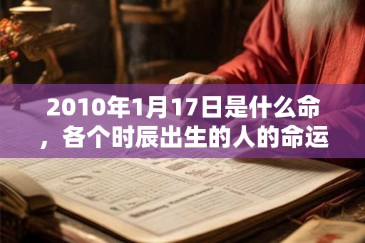 2010年1月17日是什么命,各个时辰出生的人的命运 2010年1月17日是什么命,各个时辰出生的人的命运