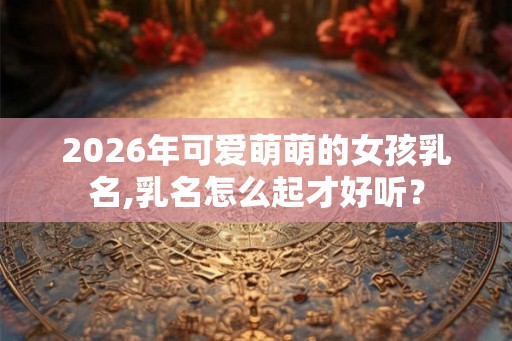 2026年可爱萌萌的女孩乳名,乳名怎么起才好听？