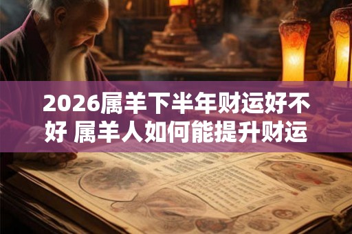 2026属羊下半年财运好不好 属羊人如何能提升财运 2026属羊下半年财运好不好 属羊人如何能提升财运