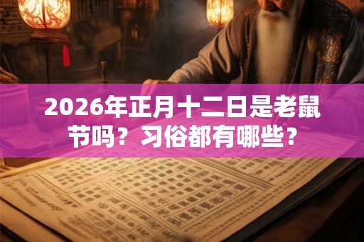 2026年正月十二日是老鼠节吗？习俗都有哪些？