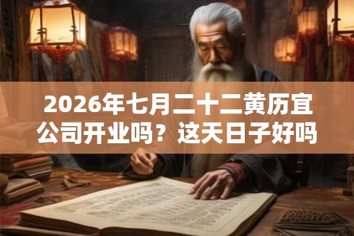 2026年七月二十二黄历宜公司开业吗?这天日子好吗 2026年七月二十二黄历宜公司开业吗?这天日子好吗