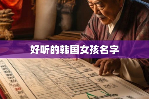 好听的韩国女孩名字