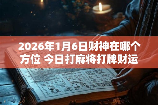 2026年1月6日财神在哪个方位 今日打麻将打牌财运方位