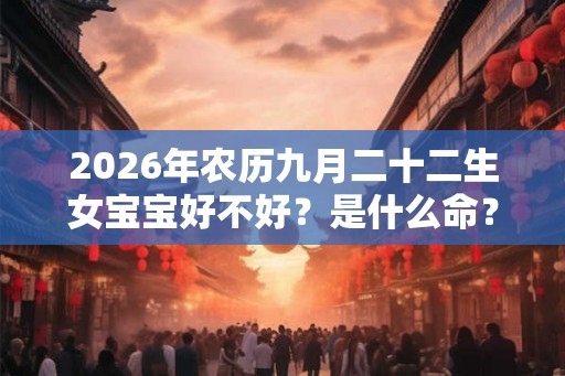 2026年农历九月二十二生女宝宝好不好？是什么命？