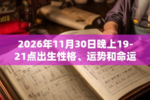 2026年11月30日晚上19-21点出生性格、运势和命运