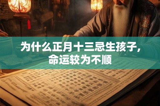 为什么正月十三忌生孩子,命运较为不顺