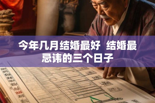 今年几月结婚最好  结婚最忌讳的三个日子