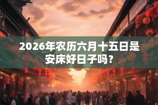 2026年农历六月十五日是安床好日子吗？