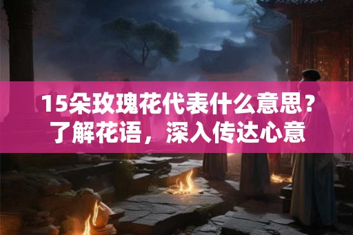 15朵玫瑰花代表什么意思？了解花语，深入传达心意