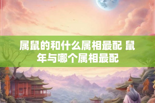 属鼠的和什么属相最配 鼠年与哪个属相最配 属鼠的和什么属相最配 鼠年与哪个属相最配