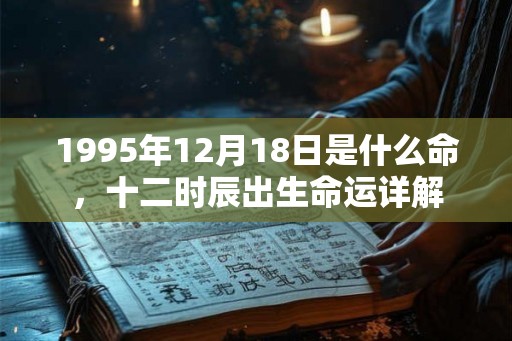 1995年12月18日是什么命，十二时辰出生命运详解