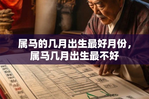 属马的几月出生最好月份，属马几月出生最不好