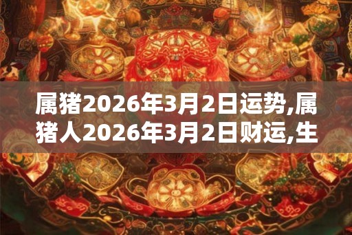 属猪2026年3月2日运势,属猪人2026年3月2日财运,生肖猪2026年3月2日运势
