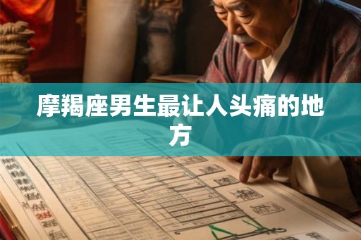 摩羯座男生最让人头痛的地方