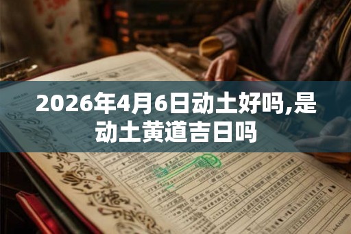 2026年4月6日动土好吗,是动土黄道吉日吗