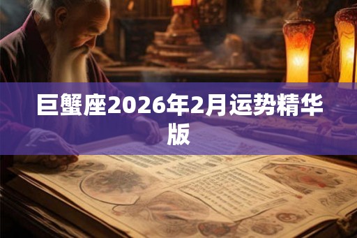 巨蟹座2026年2月运势精华版