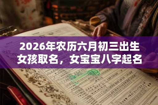 2026年农历六月初三出生女孩取名，女宝宝八字起名字