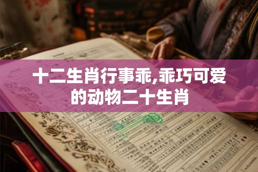 十二生肖行事乖,乖巧可爱的动物二十生肖
