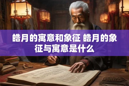 皓月的寓意和象征 皓月的象征与寓意是什么