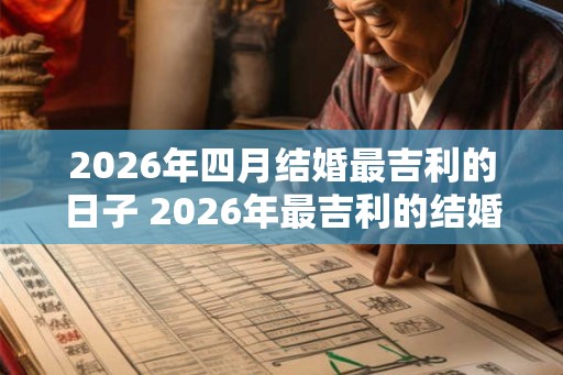 2026年四月结婚最吉利的日子 2026年最吉利的结婚日