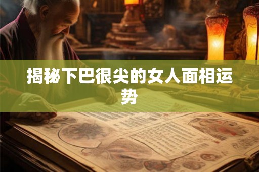 揭秘下巴很尖的女人面相运势