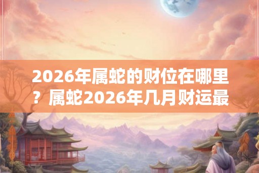 2026年属蛇的财位在哪里？属蛇2026年几月财运最旺？