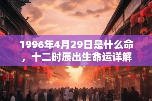 1996年4月29日是什么命,十二时辰出生命运详解 1996年4月29日是什么命,十二时辰出生命运详解