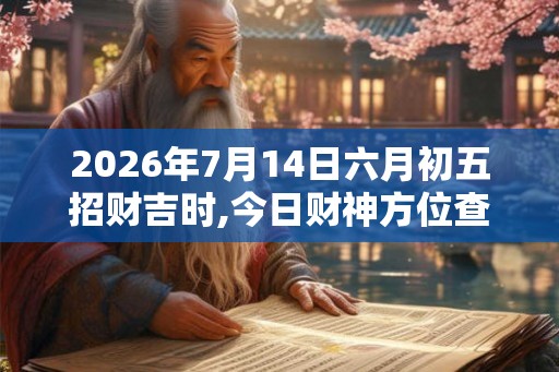 2026年7月14日六月初五招财吉时,今日财神方位查询