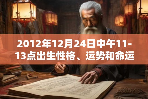 2012年12月24日中午11-13点出生性格、运势和命运 2012年12月24日中午11-13点出生性格、运势和命运