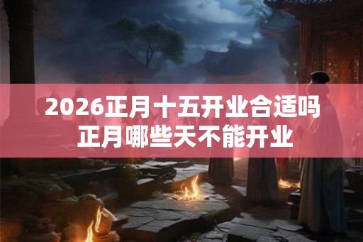 2026正月十五开业合适吗 正月哪些天不能开业