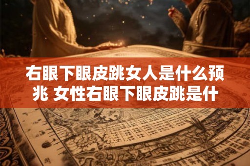 右眼下眼皮跳女人是什么预兆 女性右眼下眼皮跳是什么预兆 右眼下眼皮跳女人是什么预兆 女性右眼下眼皮跳是什么预兆