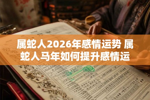 属蛇人2026年感情运势 属蛇人马年如何提升感情运