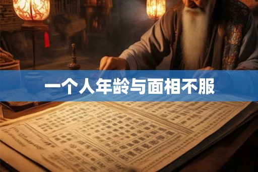 一个人年龄与面相不服