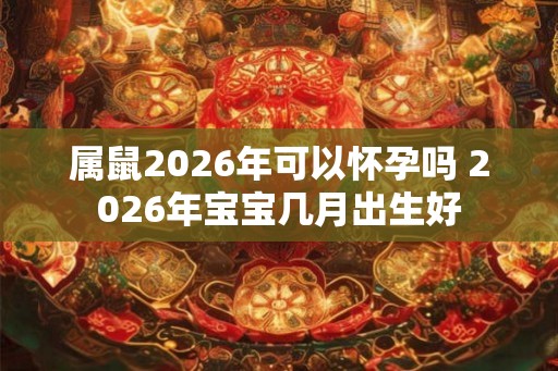属鼠2026年可以怀孕吗 2026年宝宝几月出生好