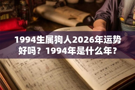1994生属狗人2026年运势好吗？1994年是什么年？