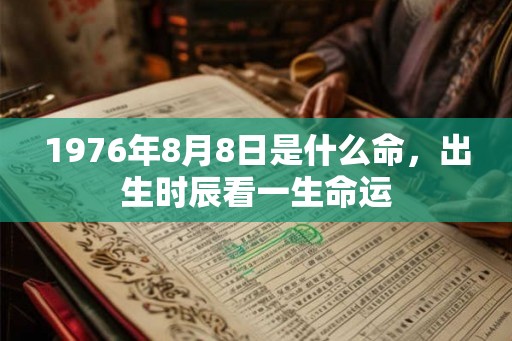 1976年8月8日是什么命，出生时辰看一生命运