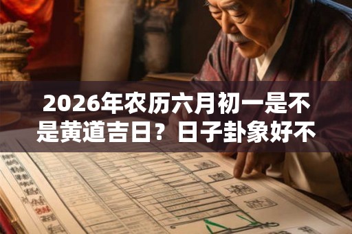 2026年农历六月初一是不是黄道吉日？日子卦象好不好？