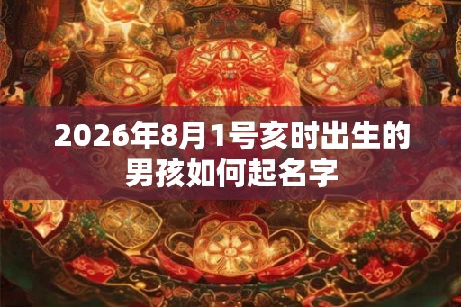 2026年8月1号亥时出生的男孩如何起名字