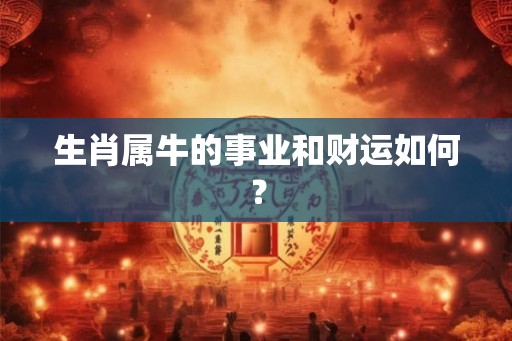 生肖属牛的事业和财运如何？