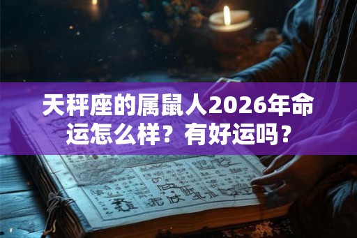 天秤座的属鼠人2026年命运怎么样？有好运吗？