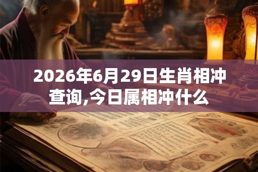 2026年6月29日生肖相冲查询,今日属相冲什么