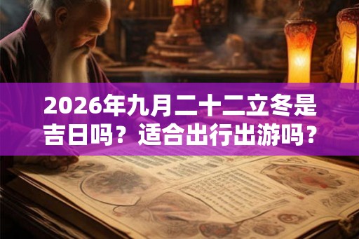 2026年九月二十二立冬是吉日吗？适合出行出游吗？