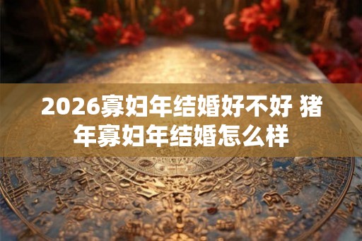 2026寡妇年结婚好不好 猪年寡妇年结婚怎么样