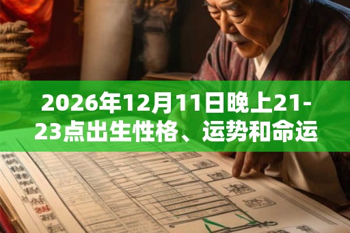 2026年12月11日晚上21-23点出生性格、运势和命运