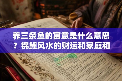 养三条鱼的寓意是什么意思？锦鲤风水的财运和家庭和谐